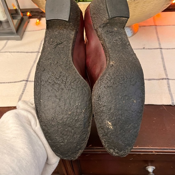 Salvatore Ferragamo Burgundy Leather Loafers W/Tassels Size 6B Vintage Vibe Chi - Picture 8 of 12